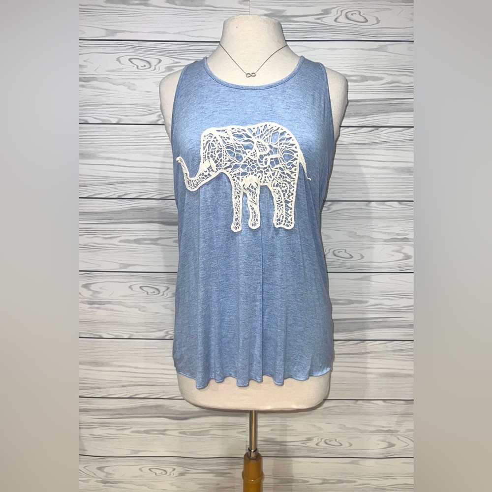 Cute elephant crochet tank top